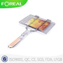 BBQ Grill Bakset de dobramento para Hamburge